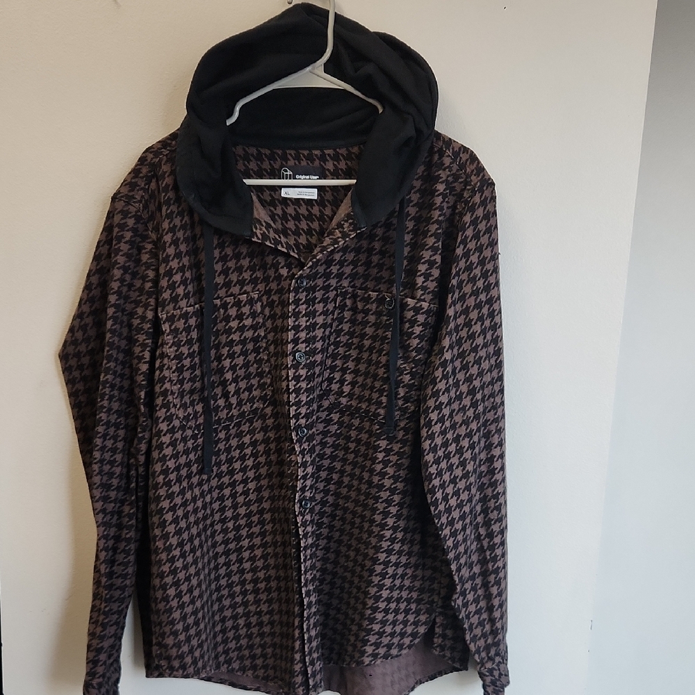 Original Use Black and Brown Houndstooth Jacket